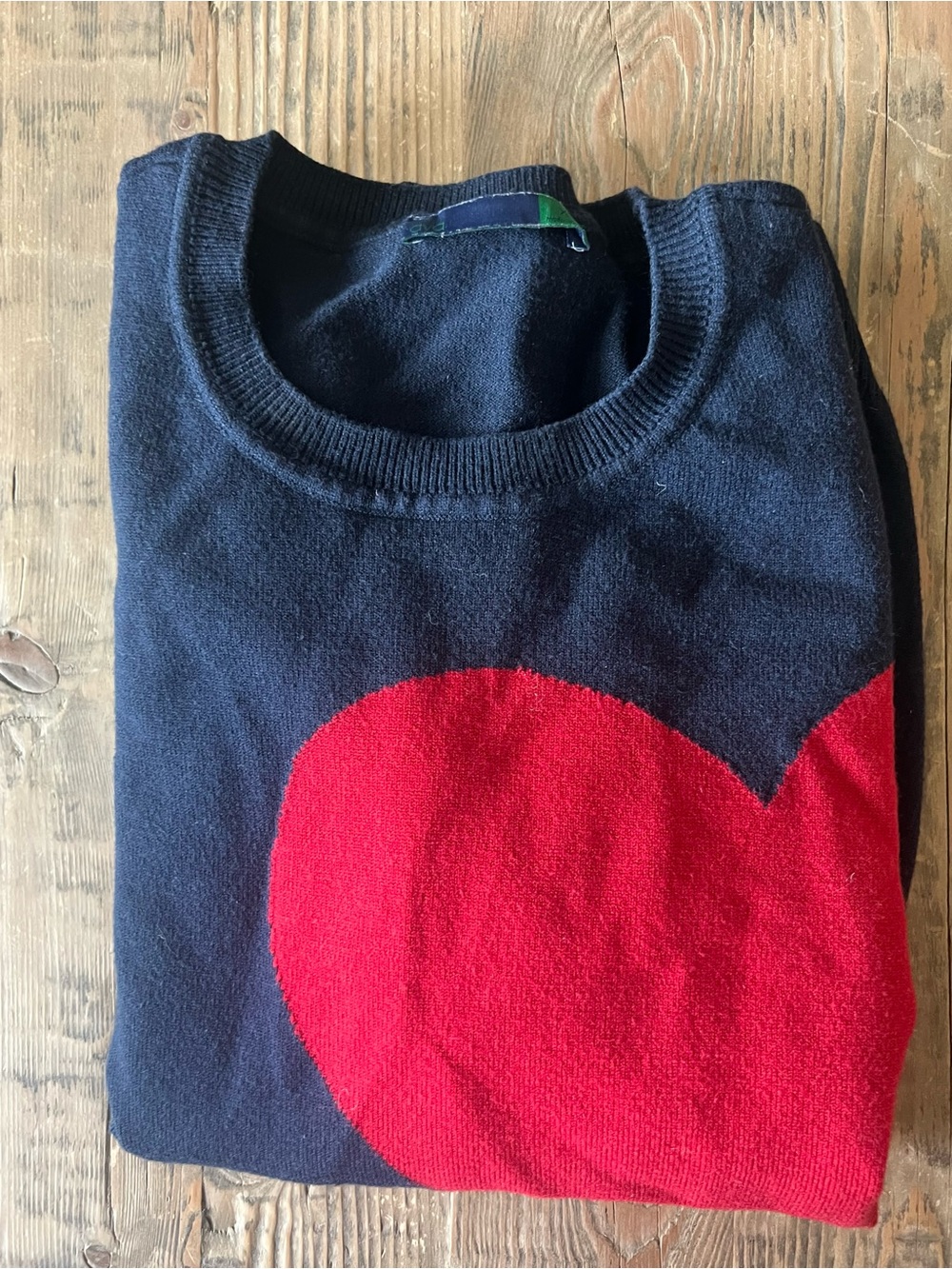 Navy Heart Sweater